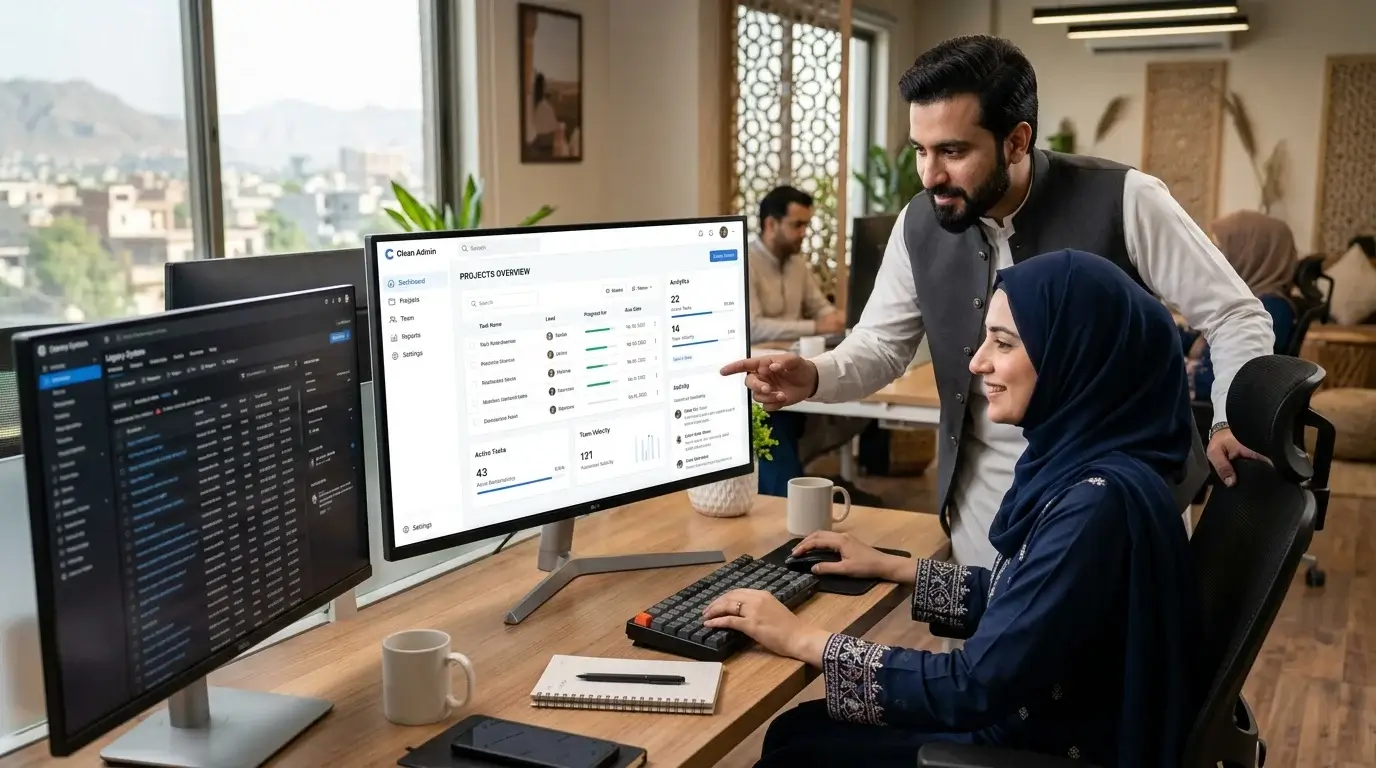 Clean Admin Dashboard Engineering