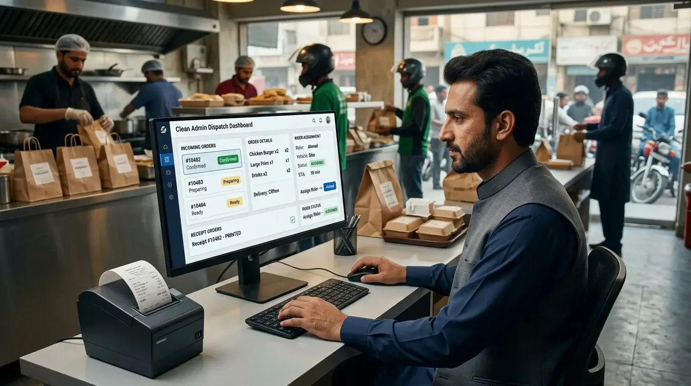 Clean Admin Dispatch & Order Dashboards