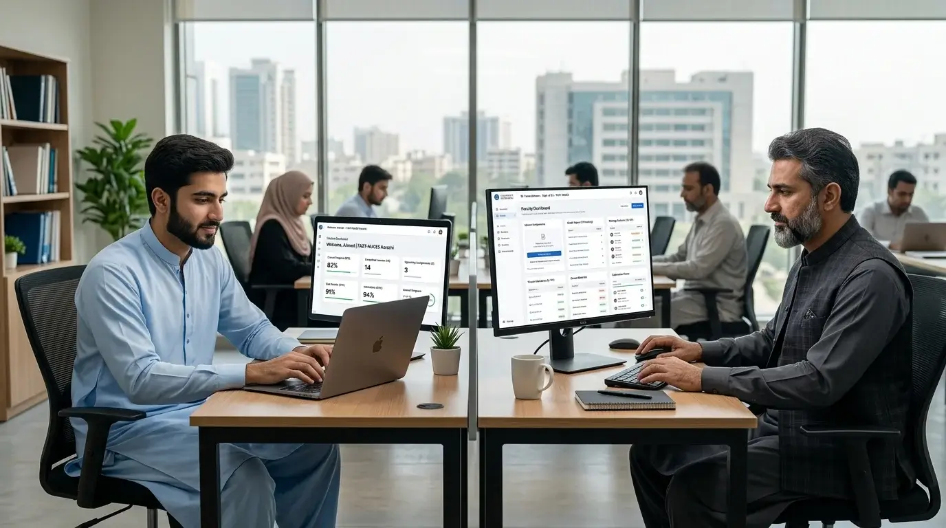 Clean Admin Student & Faculty Dashboards